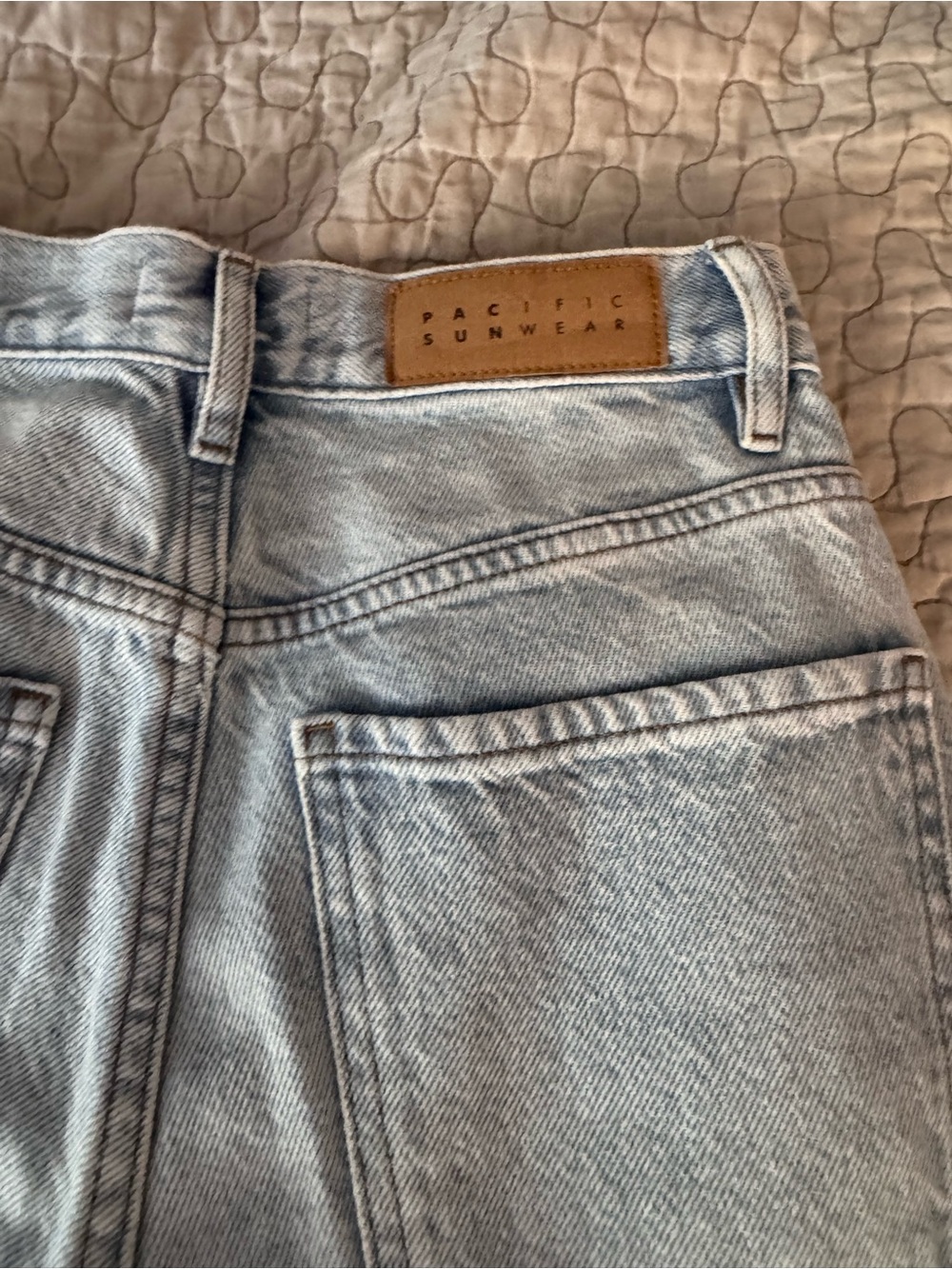 Pacific Sunwear Faded Blue High-Waist Denim Jeans